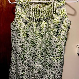 PS Green and cream Banana Republic blouse